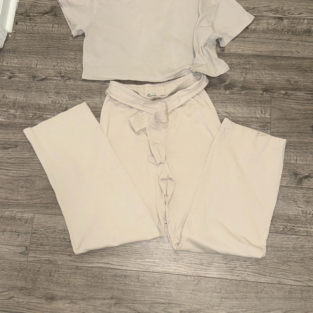 Zara Cream Two-Piece Set
